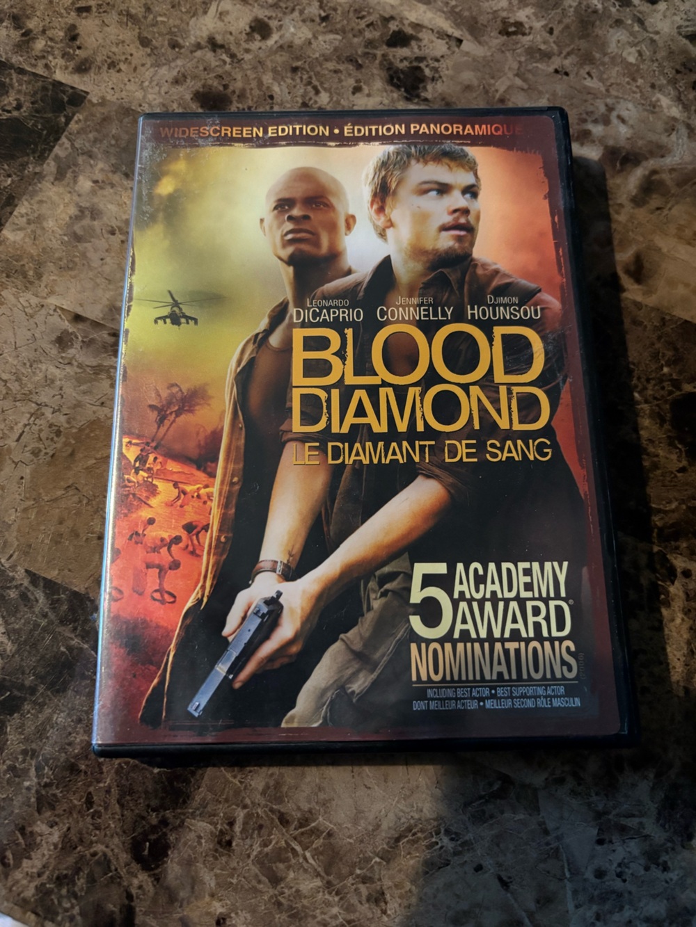 Blood Diamond DVD Movie - Yellow & Brown Cover